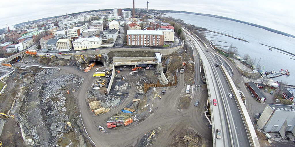 Tampereen Rantatunnelin työmaa osoitti allianssimallin hyödyt. Kuva Rami Marjamäki.